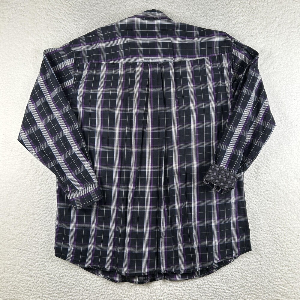 Roper Shirt Mens XL Black Plaid Long Sleeve Button Down Western Casual Western - Picture 11 of 15